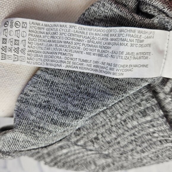 Zara Collection Size Small Gray/Silver Ribbed High-Low Long Sleeve Pullover Top - Picture 9 of 9